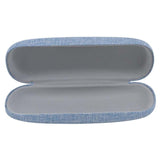 Boîtier lunettes rigide bleu ouvert