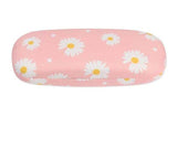 Etui à lunettes marguerite rose