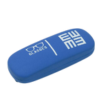 Etui à lunettes ovale moderne bleu