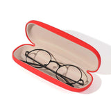 Etui à lunettes ovale moderne ouvert