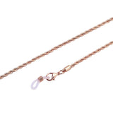 chaine lunettes or rose