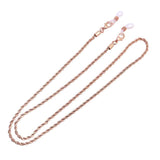 chaine lunettes or rose