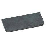 Etui lunettes cuir souple bleu