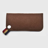 Etui à lunettes en tissu marron