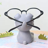 Porte lunettes chien gris