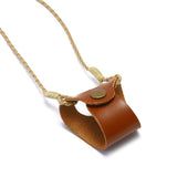 Etui lunettes tour du cou marron