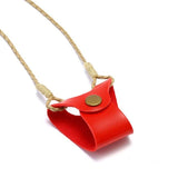 Etui lunettes tour du cou rouge