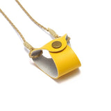 Etui lunettes tour du cou jaune