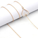 Chaine à lunettes coeur doré