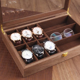 Boite à lunettes et montre
