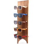 Présentoir lunettes sur pied en bois